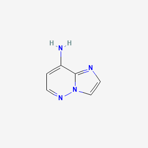 molecular formula C6H6N4 B2473545 Imidazo[1,2-B]pyridazin-8-amine CAS No. 56477-92-0