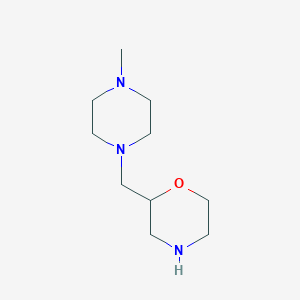 molecular formula C10H21N3O B2473546 2-[(4-Methylpiperazin-1-yl)methyl]morpholine CAS No. 202991-96-6