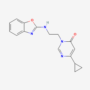 3-[2-(1,3-Benzoxazol-2-ylamino)ethyl]-6-cyclopropylpyrimidin-4-one