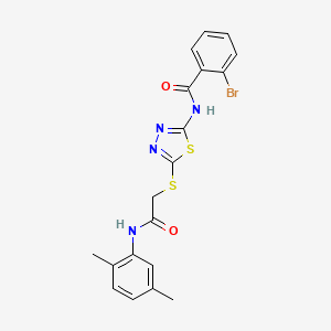 2-bromo-N-[5-[2-(2,5-dimethylanilino)-2-oxoethyl]sulfanyl-1,3,4-thiadiazol-2-yl]benzamide
