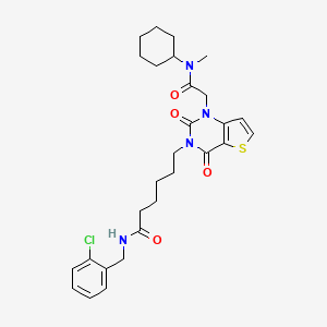 N-(2-chlorobenzyl)-6-(1-(2-(cyclohexyl(methyl)amino)-2-oxoethyl)-2,4-dioxo-1,2-dihydrothieno[3,2-d]pyrimidin-3(4H)-yl)hexanamide