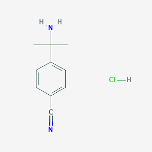 4-(2-Aminopropan-2-yl)benzonitrile;hydrochloride