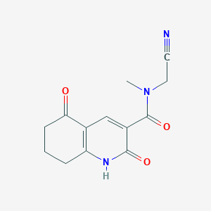 molecular formula C13H13N3O3 B2473569 n-(Cyanomethyl)-n-methyl-2,5-dioxo-1,2,5,6,7,8-hexahydroquinoline-3-carboxamide CAS No. 2220163-93-7