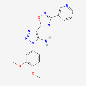 3-(3,4-Dimethoxyphenyl)-5-(3-pyridin-3-yl-1,2,4-oxadiazol-5-yl)triazol-4-amine