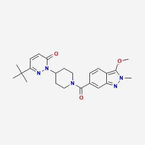 B2473580 6-Tert-butyl-2-[1-(3-methoxy-2-methylindazole-6-carbonyl)piperidin-4-yl]pyridazin-3-one CAS No. 2379994-50-8