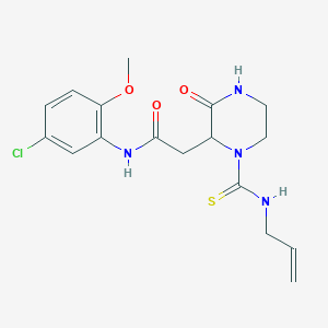 2-(1-(allylcarbamothioyl)-3-oxopiperazin-2-yl)-N-(5-chloro-2-methoxyphenyl)acetamide