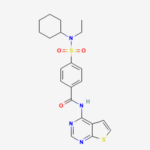 4-(N-cyclohexyl-N-ethylsulfamoyl)-N-(thieno[2,3-d]pyrimidin-4-yl)benzamide