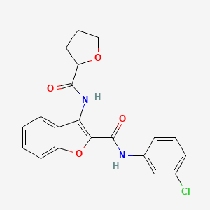 molecular formula C20H17ClN2O4 B2473587 N-(3-chlorophenyl)-3-(oxolane-2-amido)-1-benzofuran-2-carboxamide CAS No. 888464-30-0