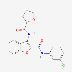 N-(3-chlorophenyl)-3-(tetrahydrofuran-2-carboxamido)benzofuran-2-carboxamide