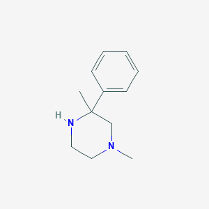 molecular formula C12H18N2 B2473610 1,3-Dimethyl-3-phenylpiperazine CAS No. 1482387-71-2