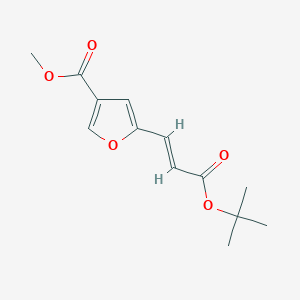 molecular formula C13H16O5 B2473619 methyl 5-[(1E)-3-(tert-butoxy)-3-oxoprop-1-en-1-yl]furan-3-carboxylate, E CAS No. 2095416-99-0