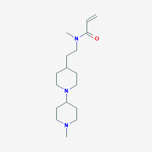 molecular formula C17H31N3O B2473630 N-Methyl-N-[2-[1-(1-methylpiperidin-4-yl)piperidin-4-yl]ethyl]prop-2-enamide CAS No. 2411312-99-5