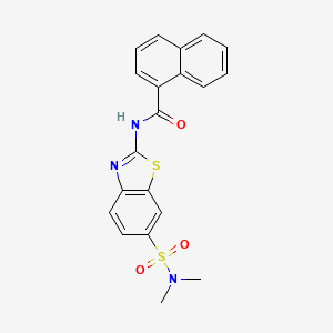 N-[6-(dimethylsulfamoyl)-1,3-benzothiazol-2-yl]naphthalene-1-carboxamide