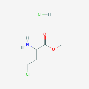 molecular formula C5H11Cl2NO2 B2473638 Methyl 2-amino-4-chlorobutanoate;hydrochloride CAS No. 100606-81-3