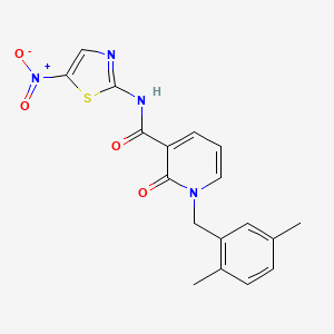 1-(2,5-dimethylbenzyl)-N-(5-nitrothiazol-2-yl)-2-oxo-1,2-dihydropyridine-3-carboxamide