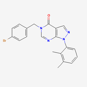 molecular formula C20H17BrN4O B2473643 5-[(4-Bromophenyl)methyl]-1-(2,3-dimethylphenyl)pyrazolo[3,4-d]pyrimidin-4-one CAS No. 894996-93-1