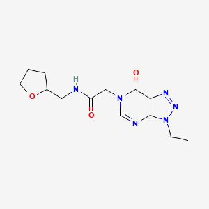 2-(3-ethyl-7-oxo-3H-[1,2,3]triazolo[4,5-d]pyrimidin-6(7H)-yl)-N-((tetrahydrofuran-2-yl)methyl)acetamide