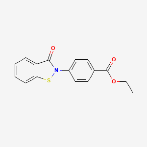 molecular formula C16H13NO3S B2473650 Ethyl 4-(3-oxo-1,2-benzisothiazol-2(3H)-yl)benzoate 
