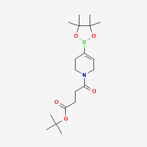 molecular formula C19H32BNO5 B2473651 tert-butyl 4-oxo-4-[4-(4,4,5,5-tetramethyl-1,3,2-dioxaborolan-2-yl)-3,6-dihydro-2H-pyridin-1-yl]butanoate CAS No. 1802892-47-2