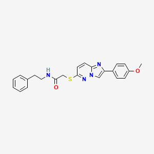 2-((2-(4-methoxyphenyl)imidazo[1,2-b]pyridazin-6-yl)thio)-N-phenethylacetamide