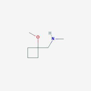 molecular formula C7H15NO B2473752 [(1-Methoxycyclobutyl)methyl](methyl)amine CAS No. 1700342-66-0
