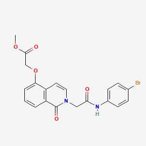 molecular formula C20H17BrN2O5 B2473816 methyl 2-[(2-{[(4-bromophenyl)carbamoyl]methyl}-1-oxo-1,2-dihydroisoquinolin-5-yl)oxy]acetate CAS No. 868225-04-1