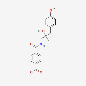 molecular formula C20H23NO5 B2473839 Methyl 4-((2-hydroxy-3-(4-methoxyphenyl)-2-methylpropyl)carbamoyl)benzoate CAS No. 1396853-33-0
