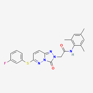 2-(6-((3-fluorophenyl)thio)-3-oxo-[1,2,4]triazolo[4,3-b]pyridazin-2(3H)-yl)-N-mesitylacetamide