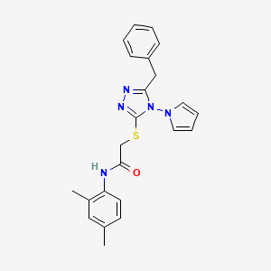 2-{[5-benzyl-4-(1H-pyrrol-1-yl)-4H-1,2,4-triazol-3-yl]sulfanyl}-N-(2,4-dimethylphenyl)acetamide