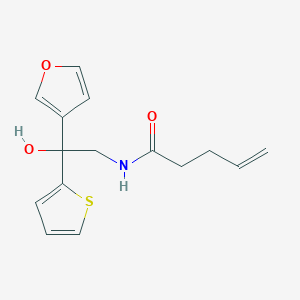 N-(2-(furan-3-yl)-2-hydroxy-2-(thiophen-2-yl)ethyl)pent-4-enamide