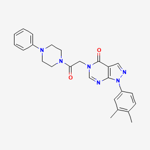 1-(3,4-dimethylphenyl)-5-(2-oxo-2-(4-phenylpiperazin-1-yl)ethyl)-1H-pyrazolo[3,4-d]pyrimidin-4(5H)-one