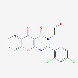 2-(2,4-dichlorophenyl)-3-(2-methoxyethyl)-3H-chromeno[2,3-d]pyrimidine-4,5-dione