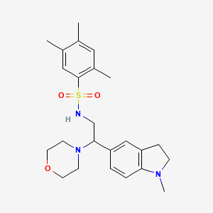 2,4,5-trimethyl-N-(2-(1-methylindolin-5-yl)-2-morpholinoethyl)benzenesulfonamide