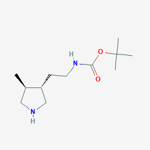 Tert-butyl N-[2-[(3S,4S)-4-methylpyrrolidin-3-yl]ethyl]carbamate