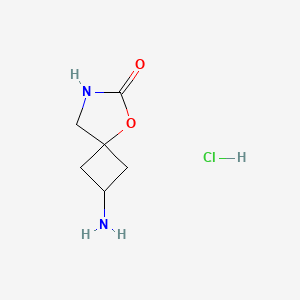 2-Amino-5-oxa-7-azaspiro[3.4]octan-6-one;hydrochloride