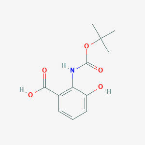 3-Hydroxy-2-[(2-methylpropan-2-yl)oxycarbonylamino]benzoic acid