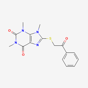 1,3,9-Trimethyl-8-phenacylsulfanylpurine-2,6-dione