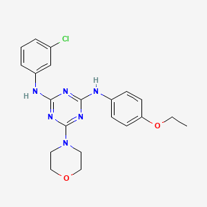 N2-(3-chlorophenyl)-N4-(4-ethoxyphenyl)-6-morpholino-1,3,5-triazine-2,4-diamine