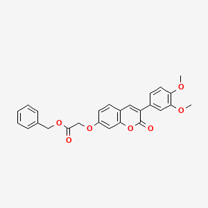 molecular formula C26H22O7 B2474007 benzyl 2-{[3-(3,4-dimethoxyphenyl)-2-oxo-2H-chromen-7-yl]oxy}acetate CAS No. 869080-87-5