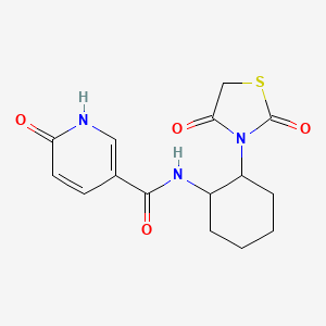 N-(2-(2,4-dioxothiazolidin-3-yl)cyclohexyl)-6-oxo-1,6-dihydropyridine-3-carboxamide