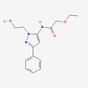 2-ethoxy-N-(1-(2-hydroxyethyl)-3-phenyl-1H-pyrazol-5-yl)acetamide
