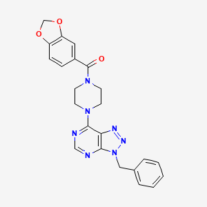 7-[4-(1,3-benzodioxol-5-ylcarbonyl)piperazin-1-yl]-3-benzyl-3H-[1,2,3]triazolo[4,5-d]pyrimidine