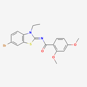 (E)-N-(6-bromo-3-ethylbenzo[d]thiazol-2(3H)-ylidene)-2,4-dimethoxybenzamide
