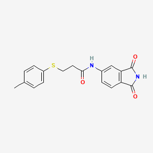N-(1,3-dioxoisoindolin-5-yl)-3-(p-tolylthio)propanamide