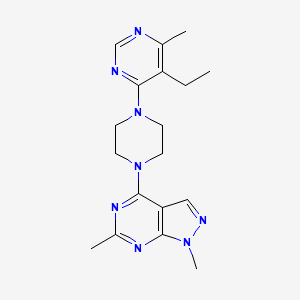 4-[4-(5-Ethyl-6-methylpyrimidin-4-yl)piperazin-1-yl]-1,6-dimethylpyrazolo[3,4-d]pyrimidine