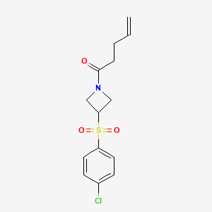 1-(3-((4-Chlorophenyl)sulfonyl)azetidin-1-yl)pent-4-en-1-one