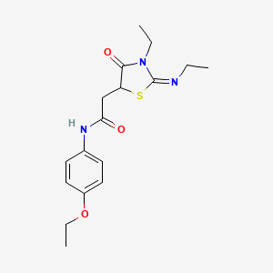 molecular formula C17H23N3O3S B2474092 N-(4-ETHOXYPHENYL)-2-[(2E)-3-ETHYL-2-(ETHYLIMINO)-4-OXO-1,3-THIAZOLIDIN-5-YL]ACETAMIDE CAS No. 514182-92-4