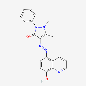 (E)-5-(2-(1,5-dimethyl-3-oxo-2-phenyl-2,3-dihydro-1H-pyrazol-4-yl)hydrazono)quinolin-8(5H)-one