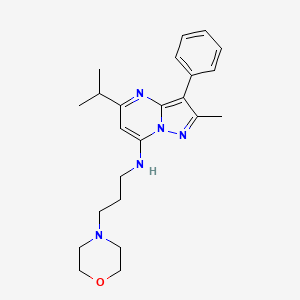 2-methyl-N-[3-(morpholin-4-yl)propyl]-3-phenyl-5-(propan-2-yl)pyrazolo[1,5-a]pyrimidin-7-amine
