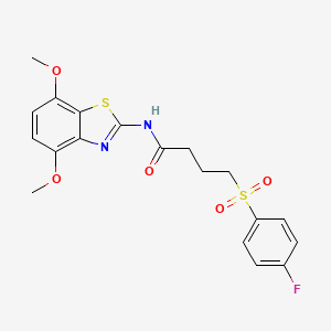 N-(4,7-dimethoxybenzo[d]thiazol-2-yl)-4-((4-fluorophenyl)sulfonyl)butanamide